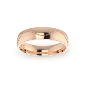 Gents-Wedding-Ring-Rose-Gold-Wave-5mm-Top