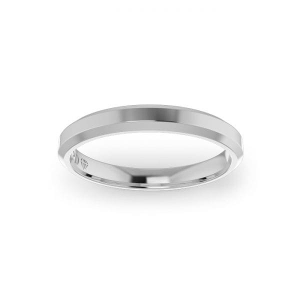 Gents-Wedding-Ring-White-Gold-Bevelled-3mm-Top
