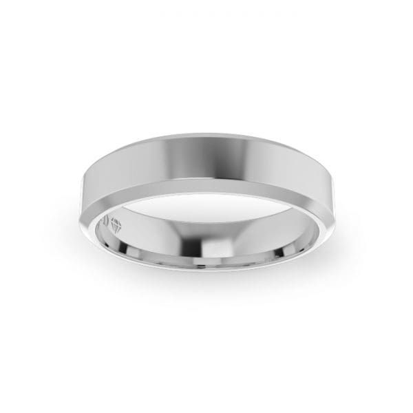 Gents-Wedding-Ring-White-Gold-Bevelled-5mm-Top