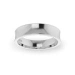 Gents-Wedding-Ring-White-Gold-Concave-5mm-Top Gents-Wedding-Ring-White-Gold-Concave-5mm-Top