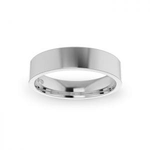 Gents-Wedding-Ring-White-Gold-Flat-5mm-Top