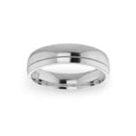 Gents-Wedding-Ring-White-Gold-Single-Groove-5mm-Top Gents-Wedding-Ring-White-Gold-Single-Groove-5mm-Top