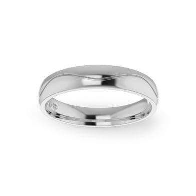 Gents-Wedding-Ring-White-Gold-Wave-4mm-Top