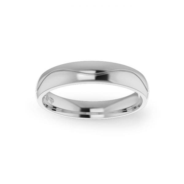 Gents-Wedding-Ring-White-Gold-Wave-4mm-Top