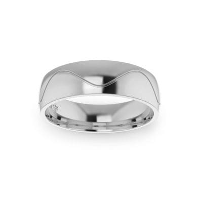 Gents-Wedding-Ring-White-Gold-Wave-6mm-Top