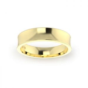 Gents-Wedding-Ring-Yellow-Gold-Concave-5mm-Top