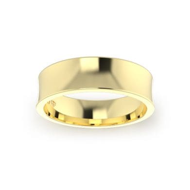 Gents-Wedding-Ring-Yellow-Gold-Concave-6mm-Top