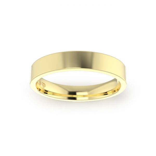 Gents-Wedding-Ring-Yellow-Gold-Flat-4mm-Top