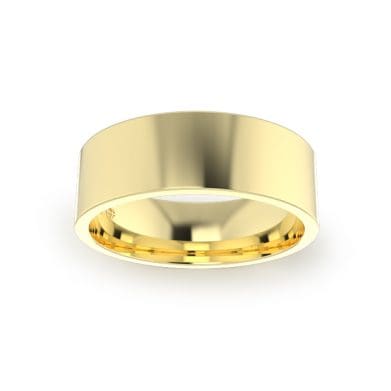 Gents-Wedding-Ring-Yellow-Gold-Flat-7mm-Top