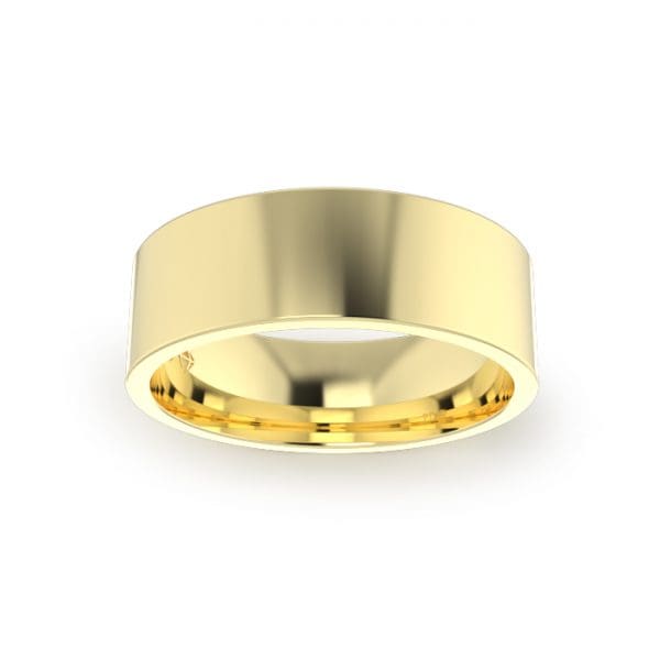Gents-Wedding-Ring-Yellow-Gold-Flat-7mm-Top