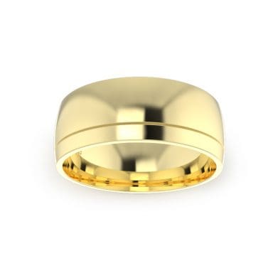 Gents-Wedding-Ring-Yellow-Gold-Single-Groove-8mm-Top