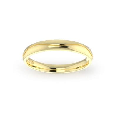 Gents-Wedding-Ring-Yellow-Gold-Wave-3mm-Top