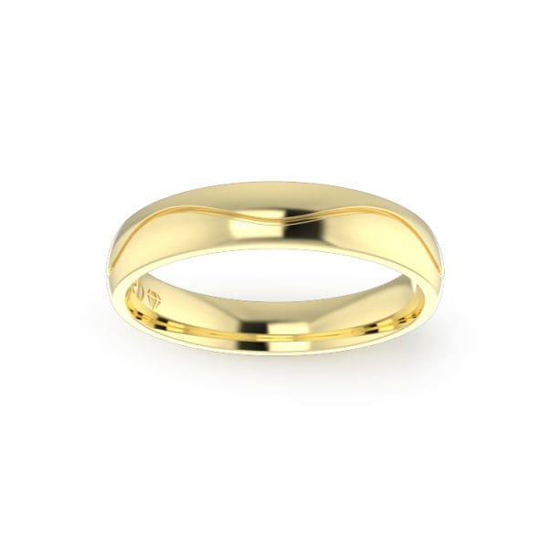 Gents-Wedding-Ring-Yellow-Gold-Wave-4mm-Top