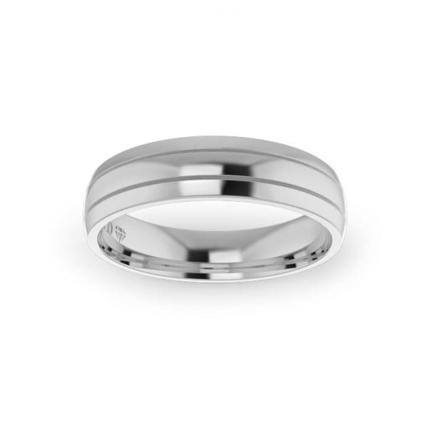 Gents-Wedding-ring-Plat-Double-Groove-5mm-Top