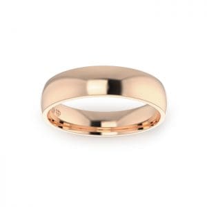 Gents-Wedding-ring-Rose-Gold-Quater-Round-5mm