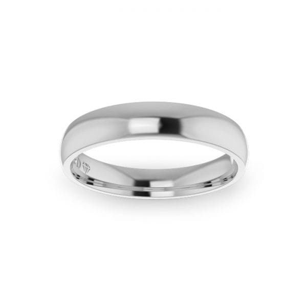 Gents-Wedding-ring-White-Gold-Quater-Round-4mm