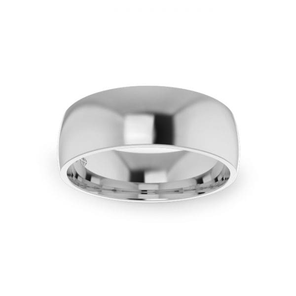 Gents-Wedding-ring-White-Gold-Quater-Round-7mm