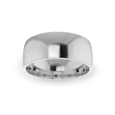 Gents-Wedding-ring-White-Gold-Quater-Round-8mm