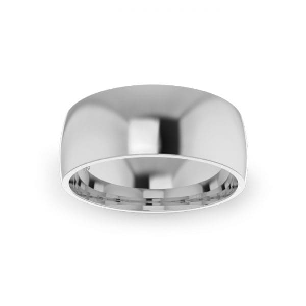 Gents-Wedding-ring-White-Gold-Quater-Round-8mm