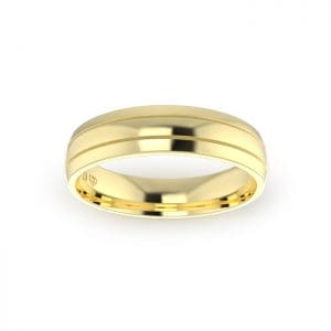 Gents-Wedding-ring-Yellow-Gold-Double-Groove-5mm-Top