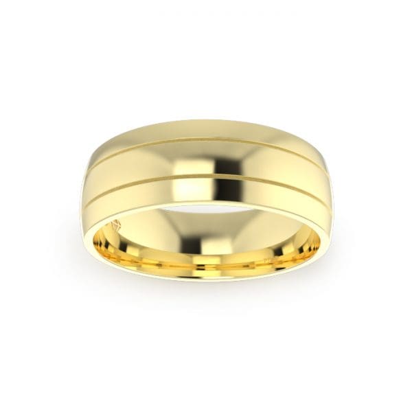 Gents-Wedding-ring-Yellow-Gold-Double-Groove-7mm-Top