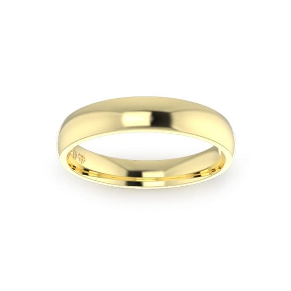 Gents-Wedding-ring-Yellow-Gold-Quater-Round-4mm
