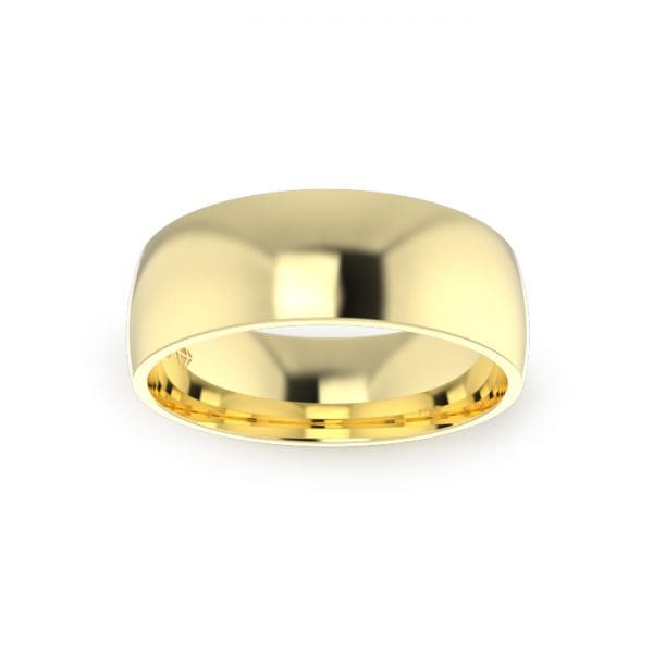 Gents-Wedding-ring-Yellow-Gold-Quater-Round-7mm