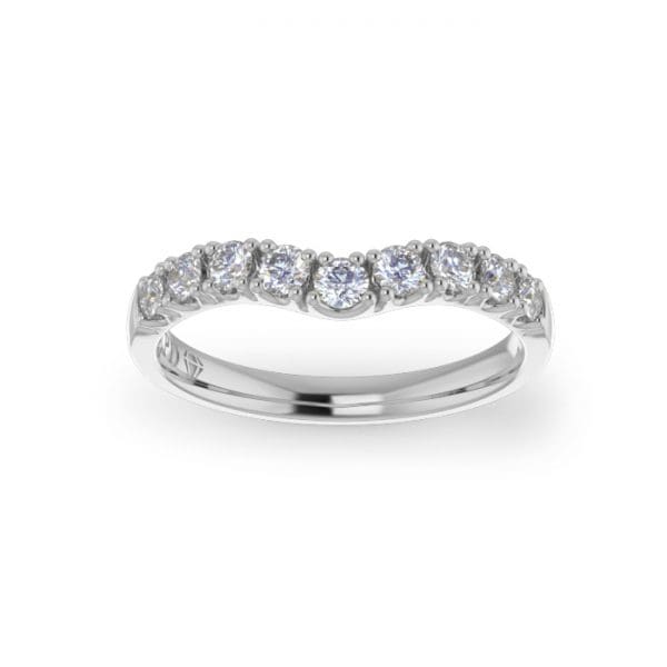 Ladies-Wedding-Diamond-Ring-WG-Curved-Scallop Pave-2.5mm
