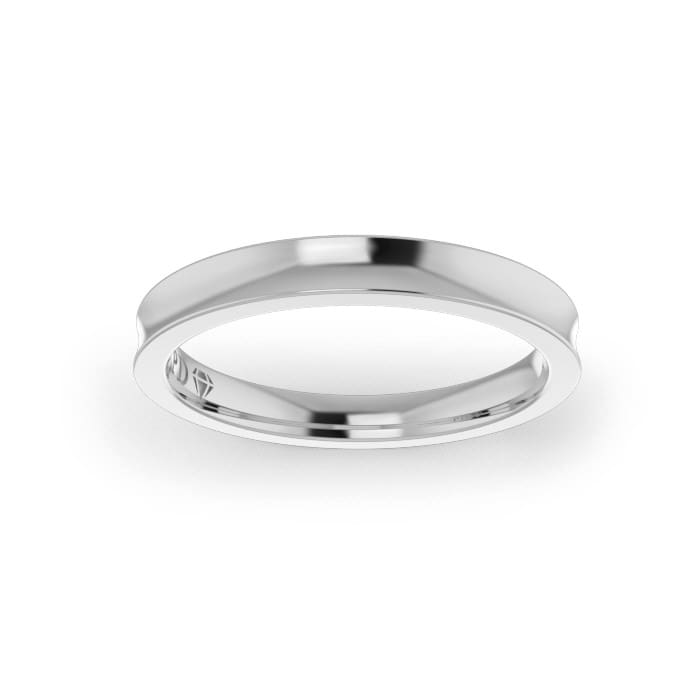 Ladies-Wedding-Ring-PLAT-Concave-Top-2.50mm Ladies-Wedding-Ring-PLAT-Concave-Top-2.50mm