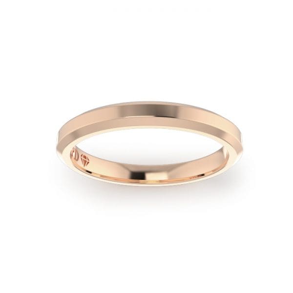 Ladies-Wedding-Ring-Rose-Gold-Bevelled-Top-3mm