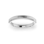 Ladies-Wedding-Ring-White-Gold-Bevelled-Top-2.50mm White Gold Ladies Bevelled Wedding Ring 3mm