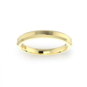 Ladies-Wedding-Ring-Yellow-Gold-Bevelled-Top-2.50mm