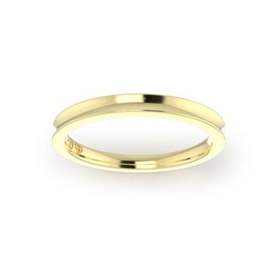 Ladies-Wedding-Ring-Yellow-Gold-Concave-Top-2.00mm