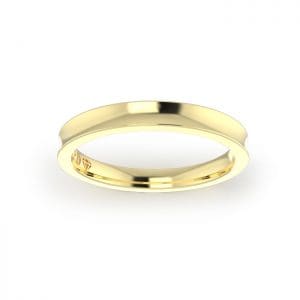 Ladies-Wedding-Ring-Yellow-Gold-Concave-Top-2.50mm