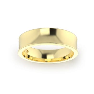 Ladies-Wedding-Ring-Yellow-Gold-Concave-Top-5.00mm