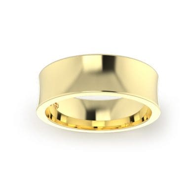 Ladies-Wedding-Ring-Yellow-Gold-Concave-Top-6.00mm