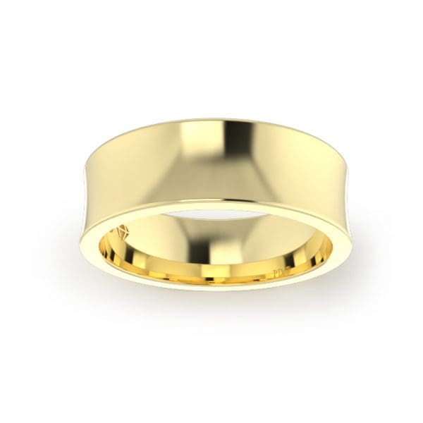 Ladies-Wedding-Ring-Yellow-Gold-Concave-Top-6.00mm
