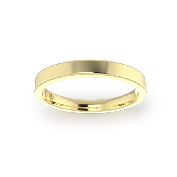 Ladies-Wedding-Ring-Yellow-Gold-Flat-Top-2.50mm