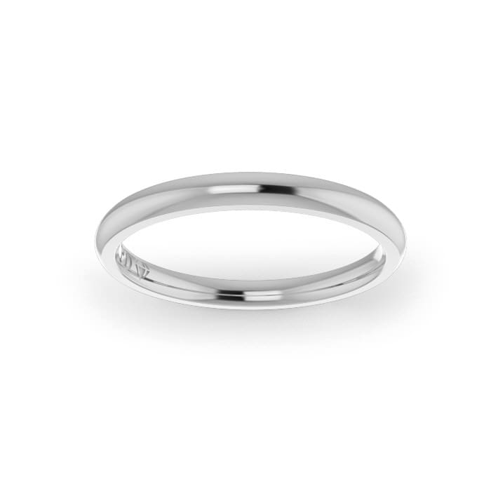 Ladies-Wedding-ring-PLAT-Quarter Round-Top-2.00mm
