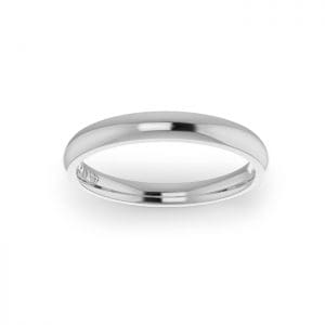 Ladies-Wedding-ring-PLAT-Quarter Round-Top-2.50mm