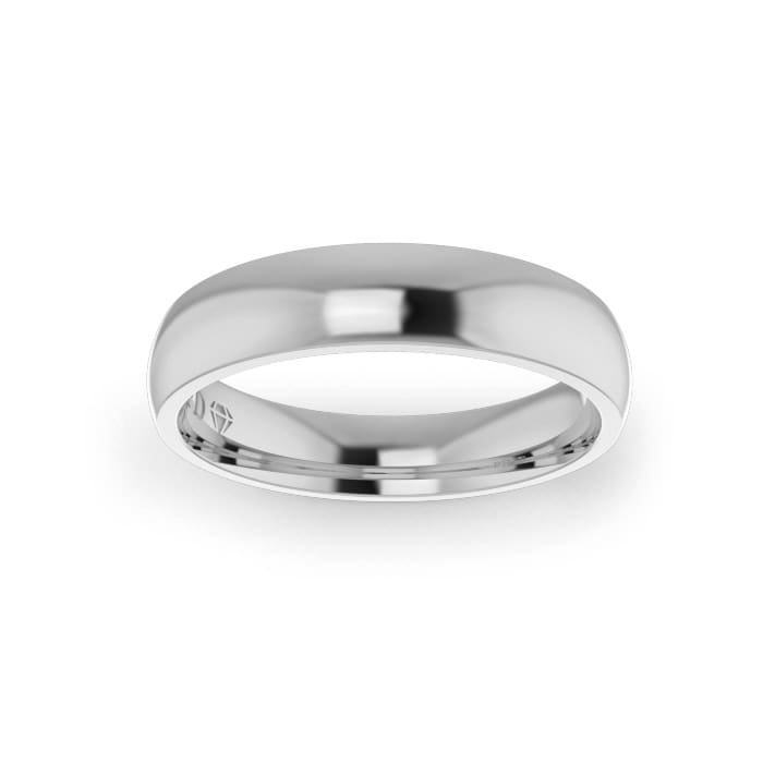 Ladies-Wedding-ring-PLAT-Quarter Round-Top-4.00mm