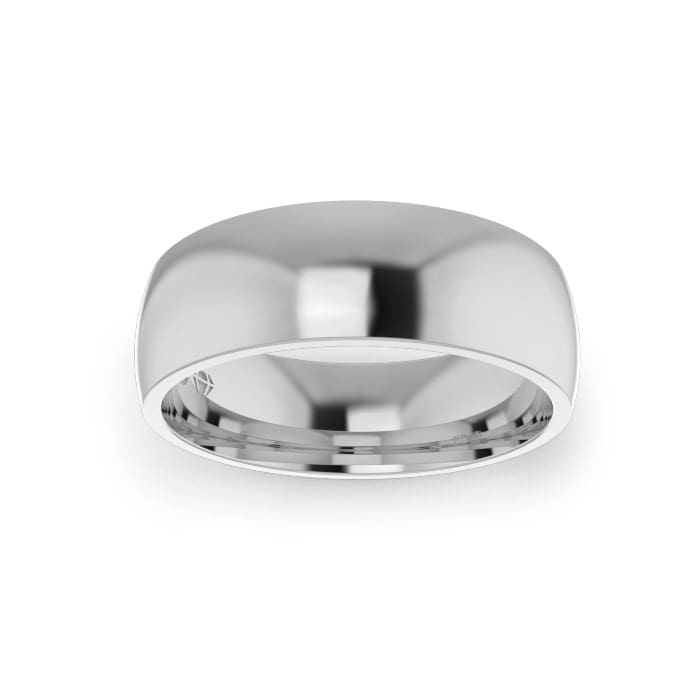 Ladies-Wedding-ring-PLAT-Quarter Round-Top-6.00mm