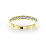 Video Pave wedding ring-2.5mm Yellow Gold Video Pave wedding ring-2.5mm Yellow