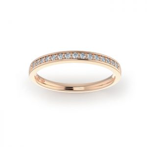 Video Rose Gold, Pave band 2mm