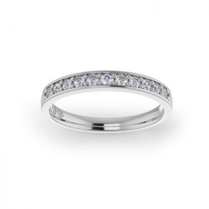 Video White Gold 2.5mm Pave wedding ring