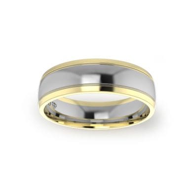Wedding-Ring-PLAT-Two-Tone-6mm-Top
