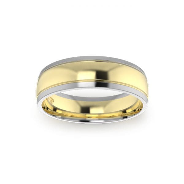 Wedding-Ring-YG-Two-Tone-6mm-Top