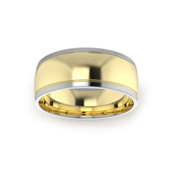 Wedding-Ring-YG-Two-Tone-8mm-Top
