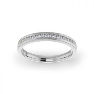 Ladies-Diamond Wedding Ring-WG-Channel 2.5mm
