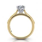 Cushion Edgagement Ring, Yellow Gold,RS50, TF Cushion Edgagement Ring, Yellow Gold,RS50, TF